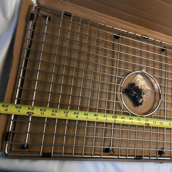 Serene Valley SVH2615C Sink Grid 25-9/16" X 14-7/16" Centered Drain NEW - Picture 6 of 8